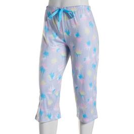 Juniors Dollhouse Brushed Poly Gradient Palms Capri Pajama Pants