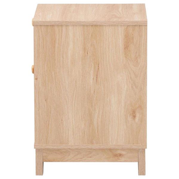 Baxton Studio Elsbeth Light Brown Wood 1-Drawer End Table