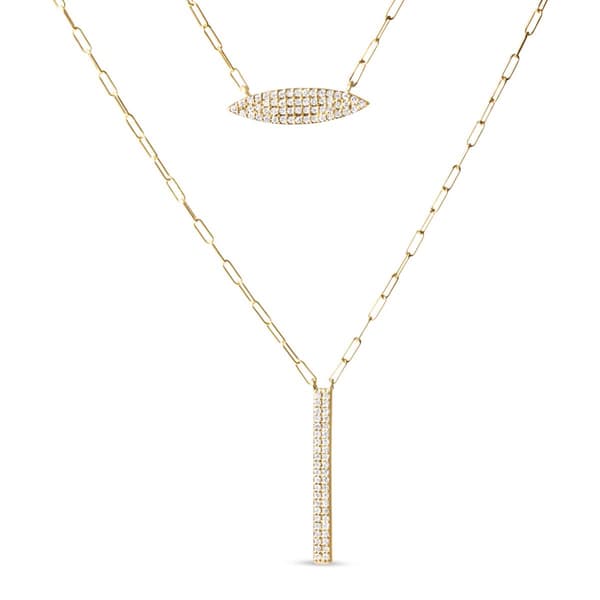 Haus of Brilliance 14kt. Gold 3/8ctw. Diamond Link Pendant - image 