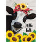 Evergreen Hello Fall Cow Garden Flag - image 1
