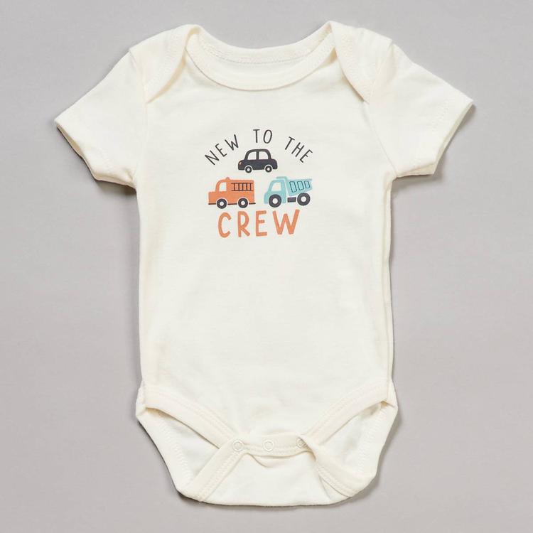 Baby Boy (NB-9M) baby views® New to the Crew Vehicles Bodysuit