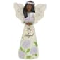 Pavilion Elements Black Angel Holding Hydrangeas Figurine - image 1