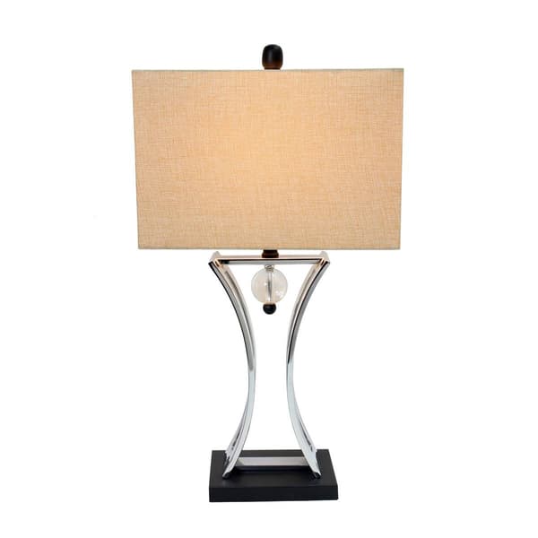 Elegant Designs Chrome Executive Business Table Lamp w/Shade