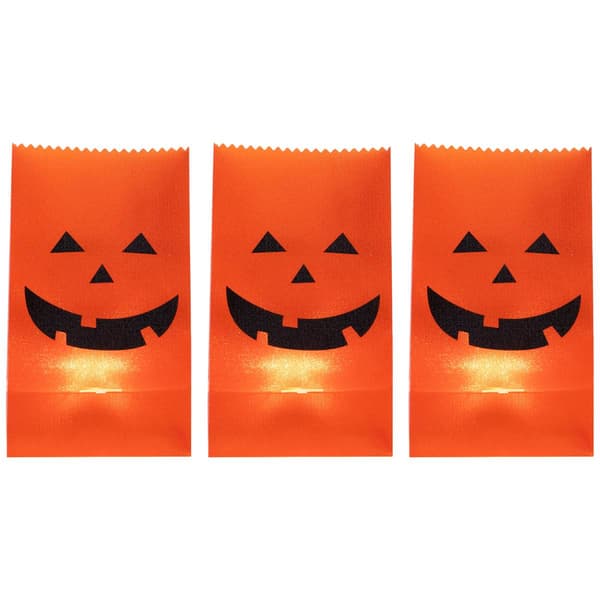 Northlight Seasonal 3pk. Jack-O-Lantern Luminary Pathway Markers