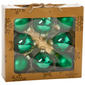 Set of 8 2.6in. Green Glass Ornaments - image 1