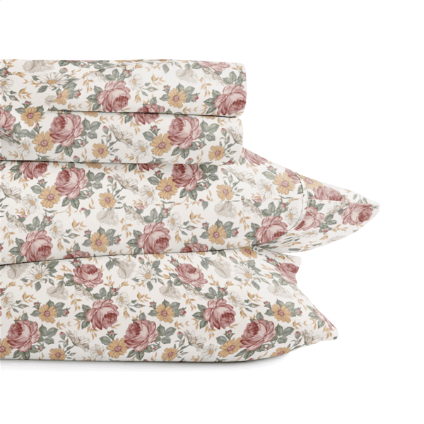 Soft Essentials 4pc. Ultra Soft Blooming Floral Sheet Set
