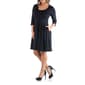Plus Size 24/7 Comfort Apparel Elbow Sleeve Pocket Shift Dress - image 2