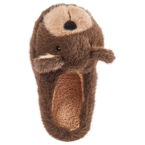 Womens Cloud Critters Bear Plush Slippers