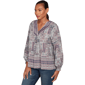 Womens Skye&#8217;s the Limit Back To Town V Neck Patchwork Blouse - image 3