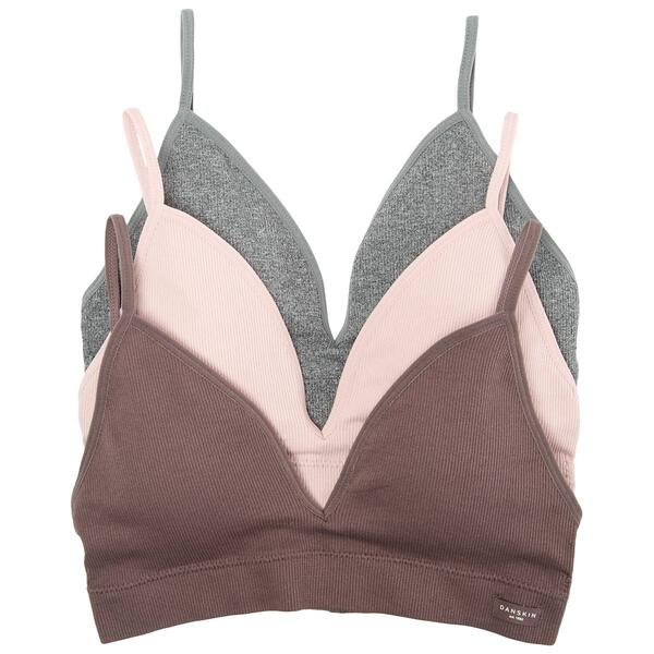 Womens Danskin 3pk. Seamless Rib Bralette DS6658-3PKJ - image 