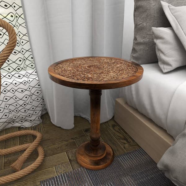 9th & Pike® Brown Wood Traditional Accent Table