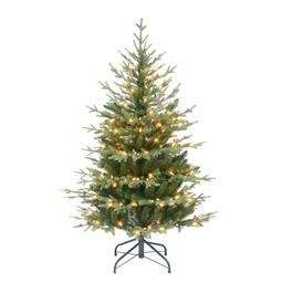 Puleo International 4.5ft. Pre-lit 1069 Tips Slim Balsam Fir Tree
