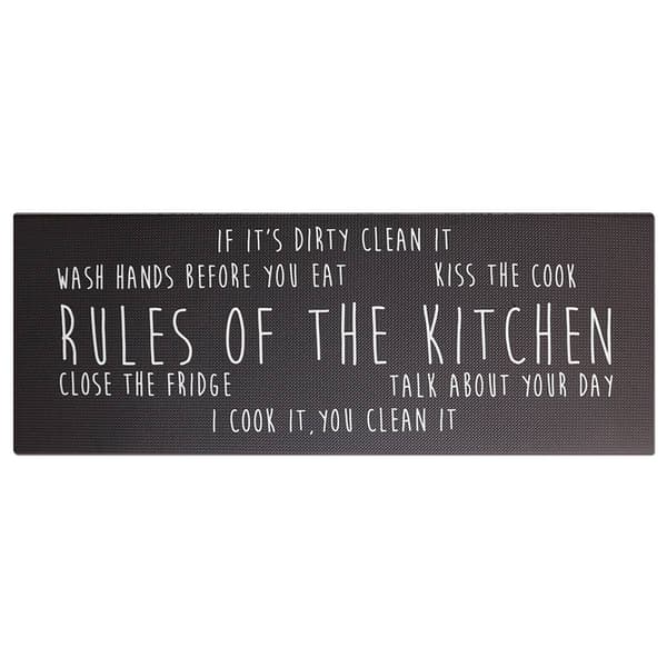 J&V Textiles Cloud Comfort Rules of The Kitchen Kitchen Mat