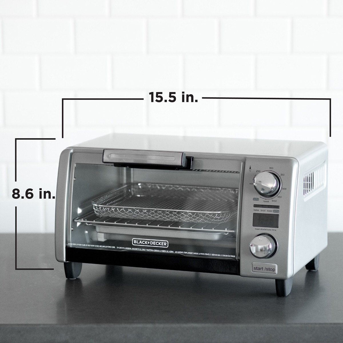 Black & Decker Crisp ’N Bake Air Fry Digital 4-Slice Toaster Oven ...