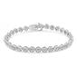 Diamond Classics&#8482; Silver Round Link Diamond Tennis Bracelet - image 2