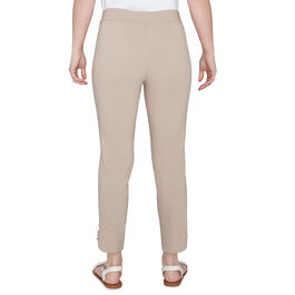 Womens Emaline Patras Solid Tech Stretch Button Pants