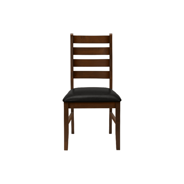 Monarch Specialties 37in. Brown Leather Dining Chair - Set Of 2