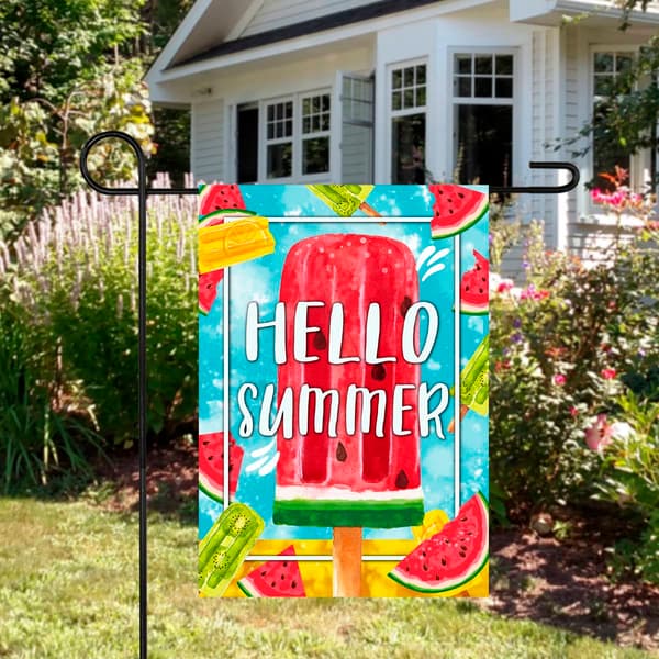 Northlight Seasonal Hello Summer Popsicle Outdoor Garden Flag