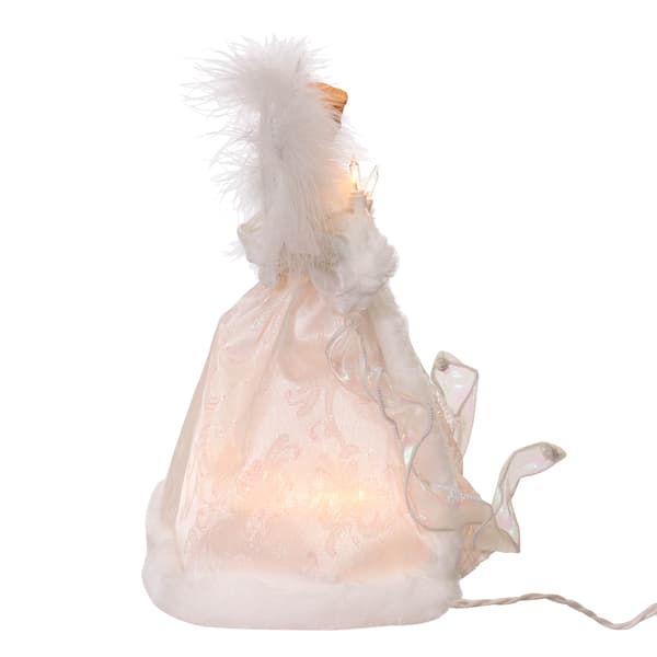 Kurt S. Adler 10in. UL 10-Light White Angel Tree Topper