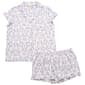 Womens Laura Ashley(R) Floral Damask Ruffle Trim Pajama Set - image 1