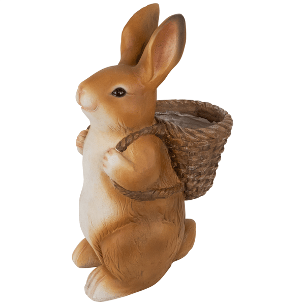 Northlight Standing Bunny Carrying a Basket Garden Statue