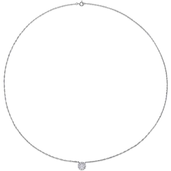 White Gold 3/8ctw Lab Grown Diamond Necklace