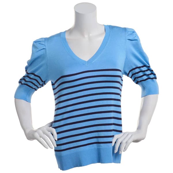 Womens Rachel Roy Elbow Puff Sleeve V-Neck Sweater - Boscov's