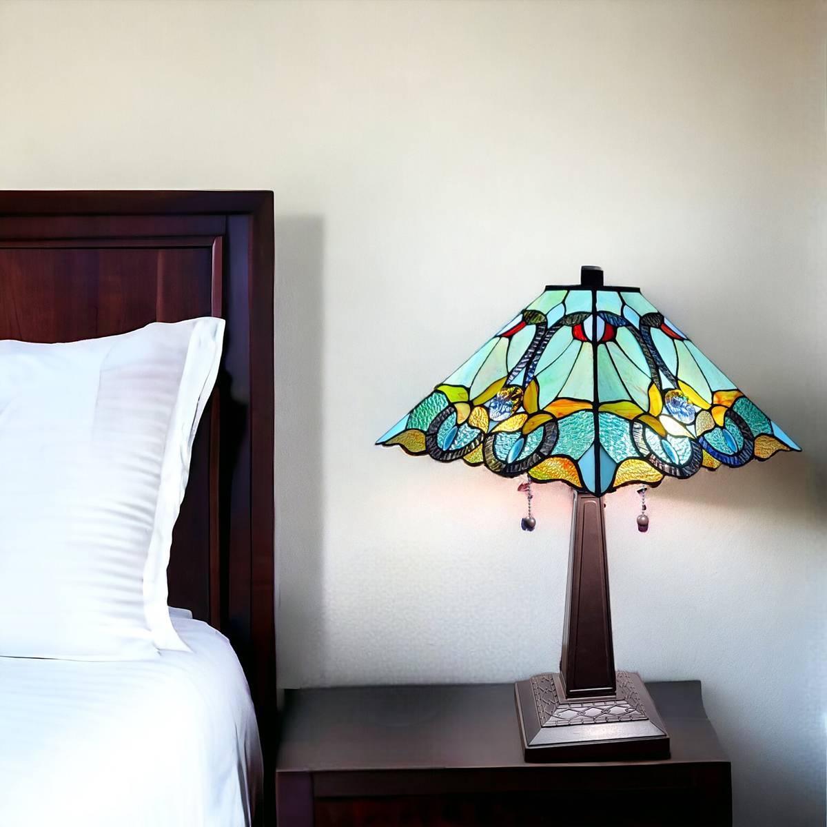 HomeRoots Mosaic Glass Table Lamp - Thumbnail 4