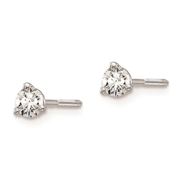 Pure Fire 14kt White Gold 1/4ctw Certified Lab Diamond Earrings