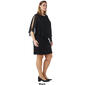 Plus Size MSK Solid Chiffon Rhinestone Cross Back Shift Dress - image 6