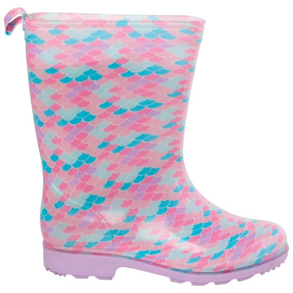 Big Girls Capelli® New York Mermaid Scale Jelly Rain Boots