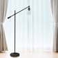Lalia Home Swing Arm Floor Lamp w/Clear Glass Cylindrical Shade - image 4