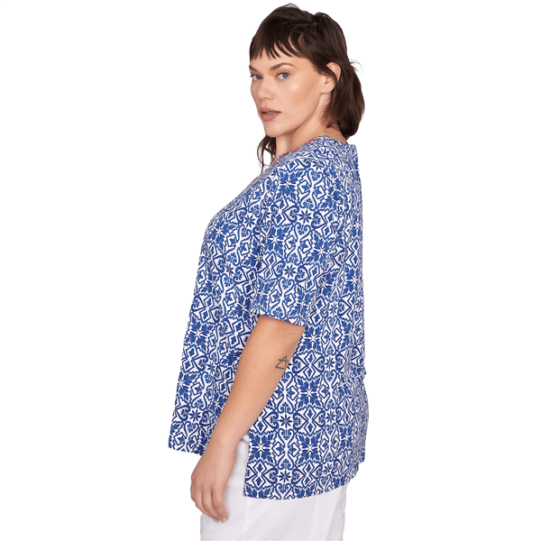 Plus Size Ruby Rd. Americana Chic Pacific Medallions Tee