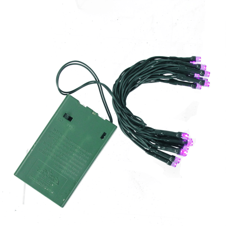 Brite Star 6.25ft. Purple LED Wide Angle Mini Christmas Lights