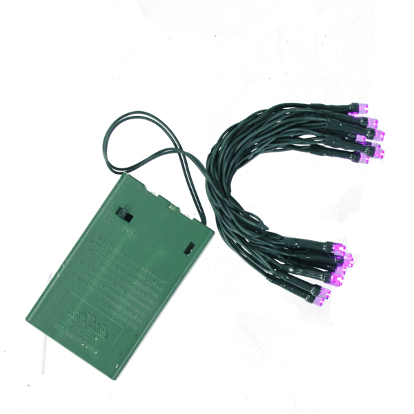 Brite Star 6.25ft. Purple LED Wide Angle Mini Christmas Lights