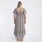 Juniors Plus Angie Striped Flutter Sleeve Twist Front Midi Dress - image 4