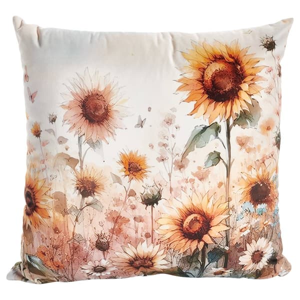Nourison Highland Cow Sunflower Decorative Pillow - 18x18