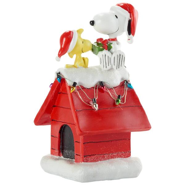 Snoopy & Woodstock LED Holiday Dog House - image 