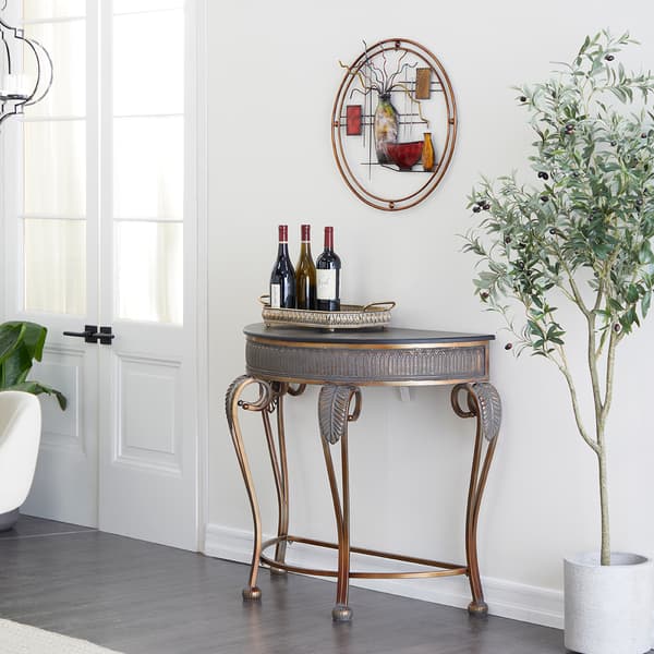 9th &amp; Pike® Metal Chippendale Console Table
