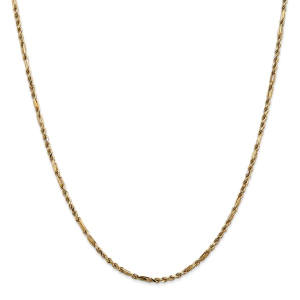 Gold Classics(tm) 2.25mm. Diamond Cut Milano Rope Necklace - image 