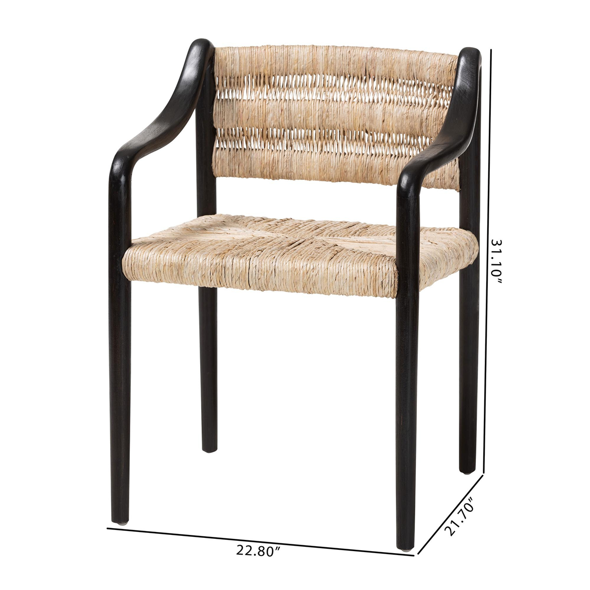bali & pari Onda Handwoven Seagrass Dining Chair