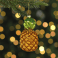Northlight 4.75in. Glittered Pineapple Glass Christmas Ornament - image 2