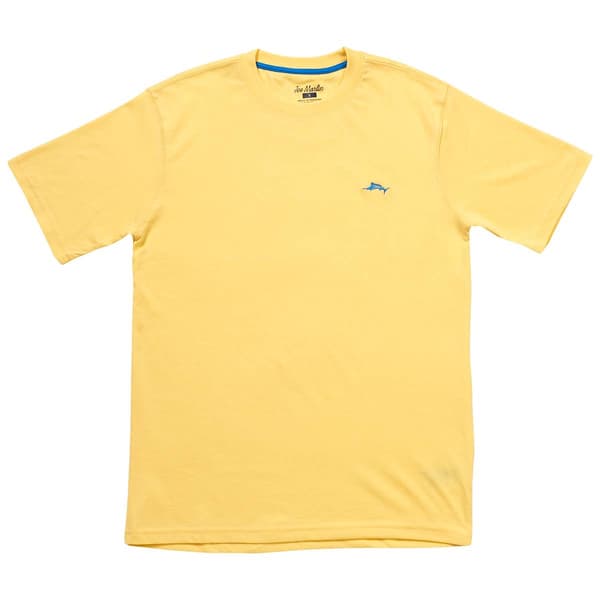 Mens Joe Marlin Solid Fish Logo Tee