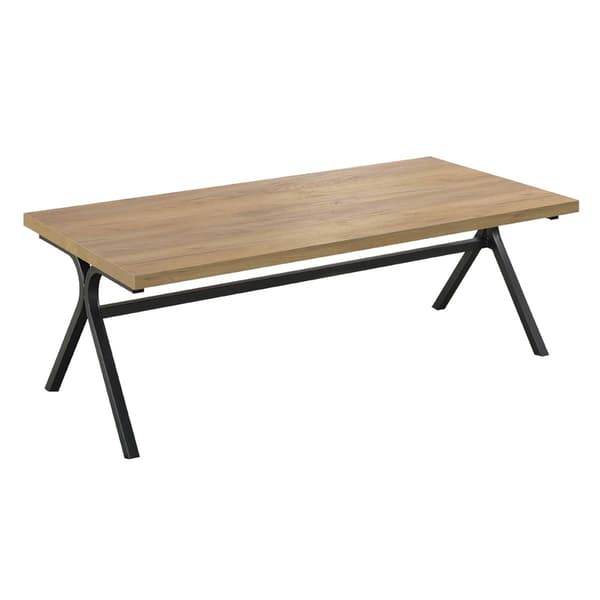 Coaster 3pc. Trestle Occasional Table Set - Golden Oak/Gunmetal