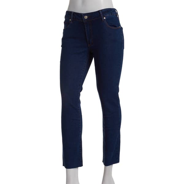 Womens Tahari Mid Rise Slim Straight Jeans