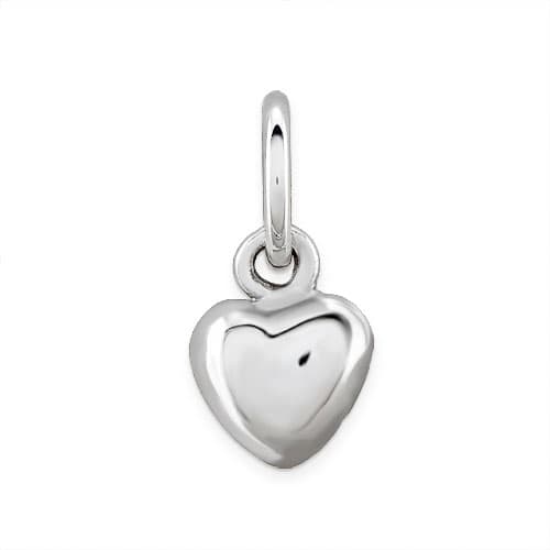 Gold Classics&#40;tm&#41; 14kt. White Gold Plain Heart Charm - image 