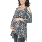 Womens White Mark Cold Shoulder Snake Maternity Tunic Blouse - image 5