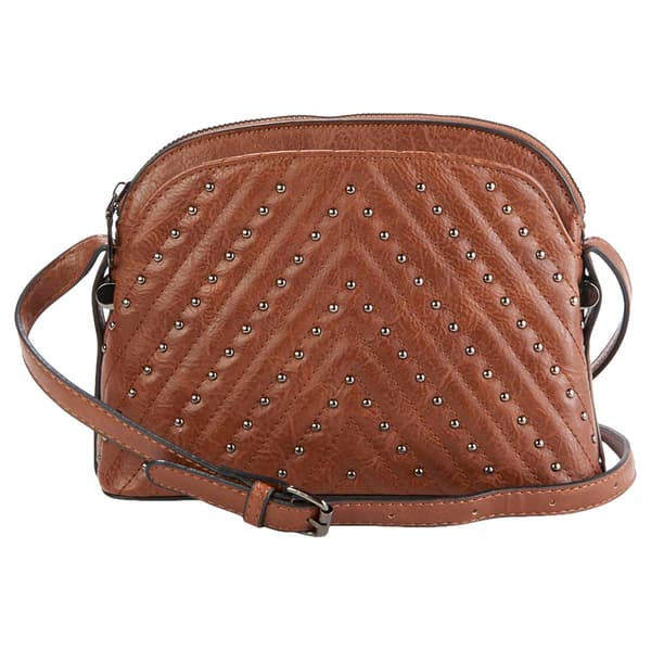 Sam & Hadley Chevron Quilt Stud Crossbody - image 