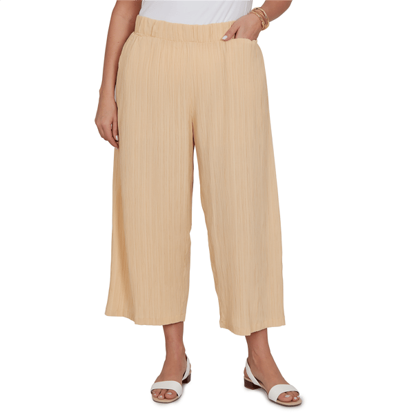 Plus Size Emaline Verde Grove II Pull On Wide Leg Capris - image 