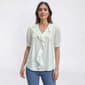 Womens Adrianna Papell Pintuck Cascade Ruffle Blouse - image 1